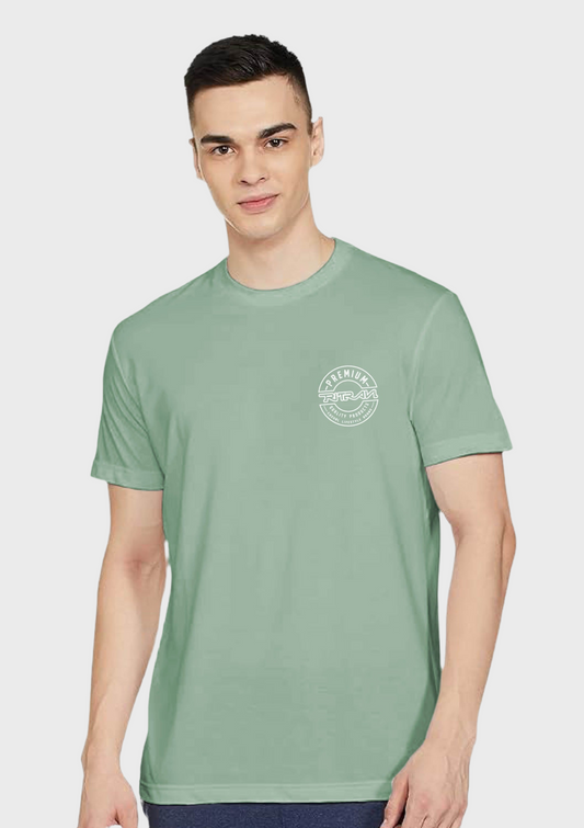 Men's Casual Regular Fit 100% Organic Cotton Solid Crew Neck