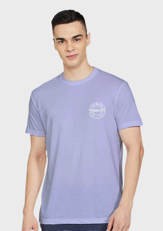 Men's Casual Regular Fit 100% Organic Cotton Solid Crew Neck