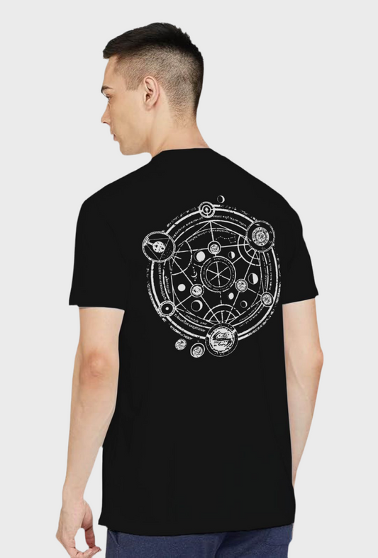 Men's Casual Solid Regular Fit 100% Organic Cotton Graphics Crew Neck Tee