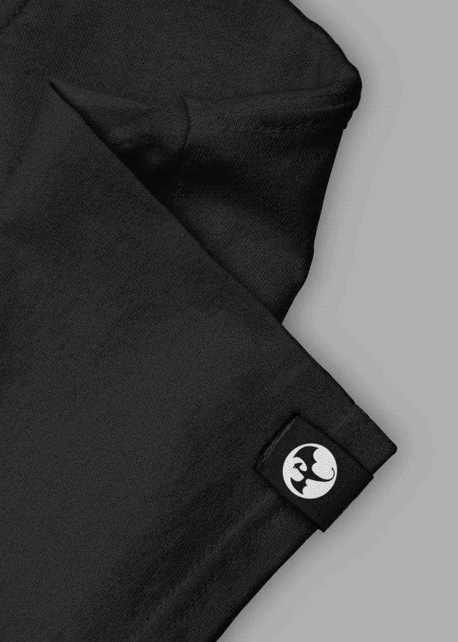 Black Mens Printed Short Sleeve 100% Cotton T-shirt