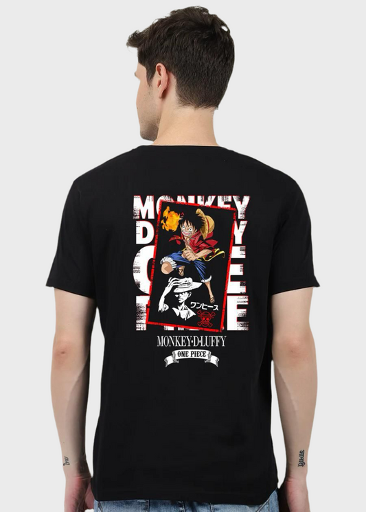 Black Mens Printed Short Sleeve 100% Cotton T-shirt