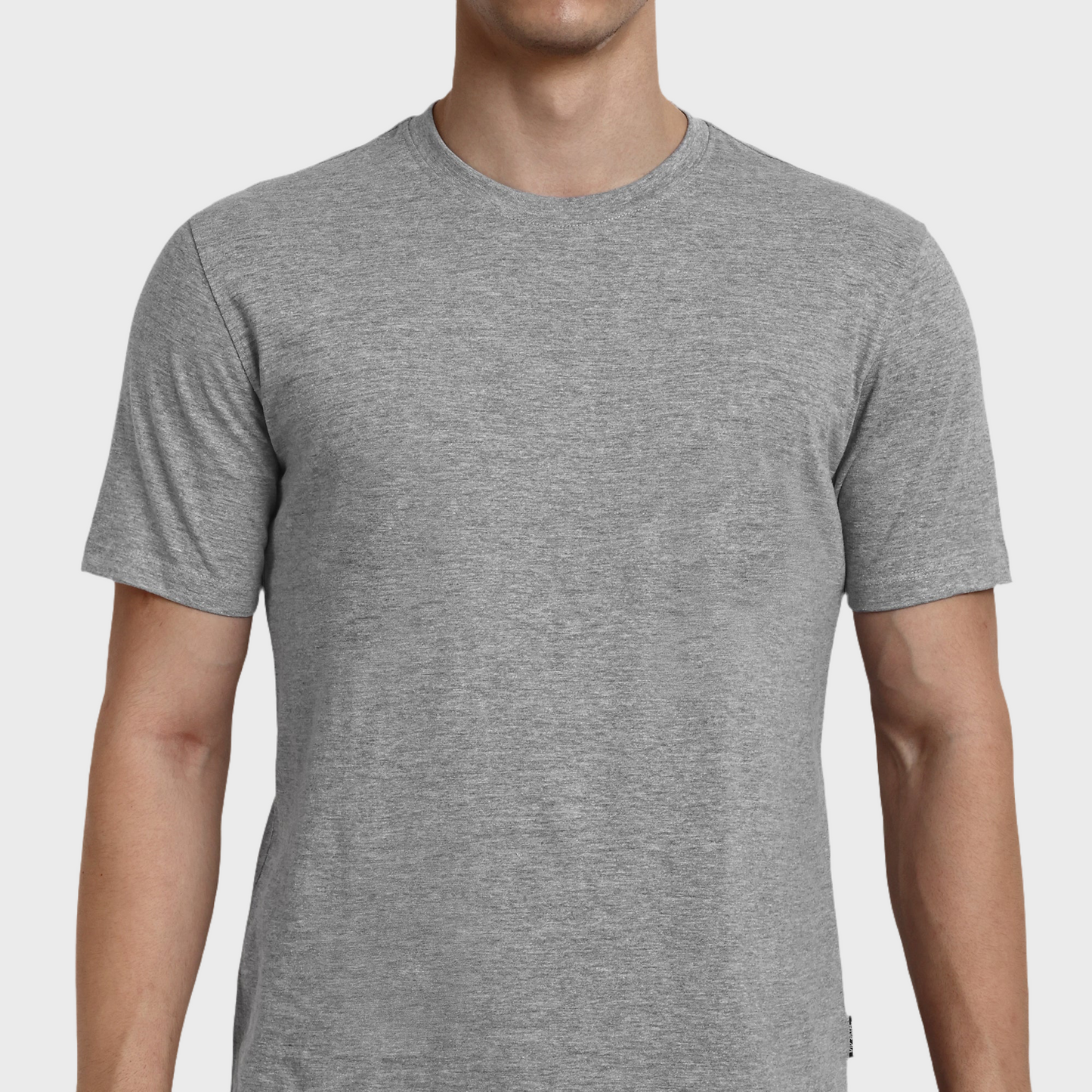 Men's Casual Regular Fit 100% Organic Cotton Solid Crew Neck