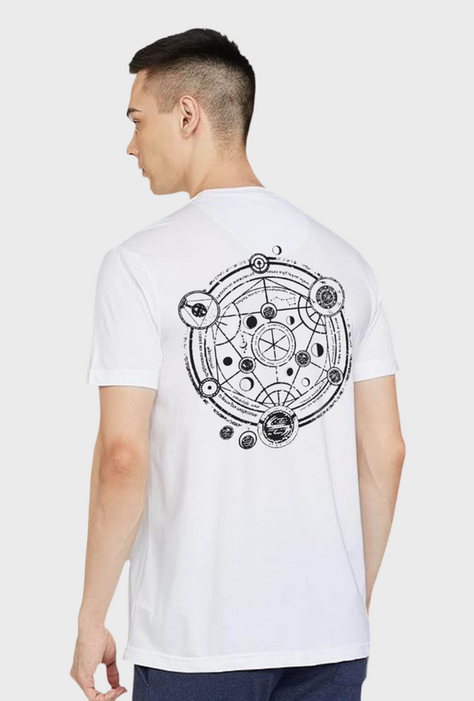 Men's Casual Solid Regular Fit 100% Organic Cotton Graphics Crew Neck Tee